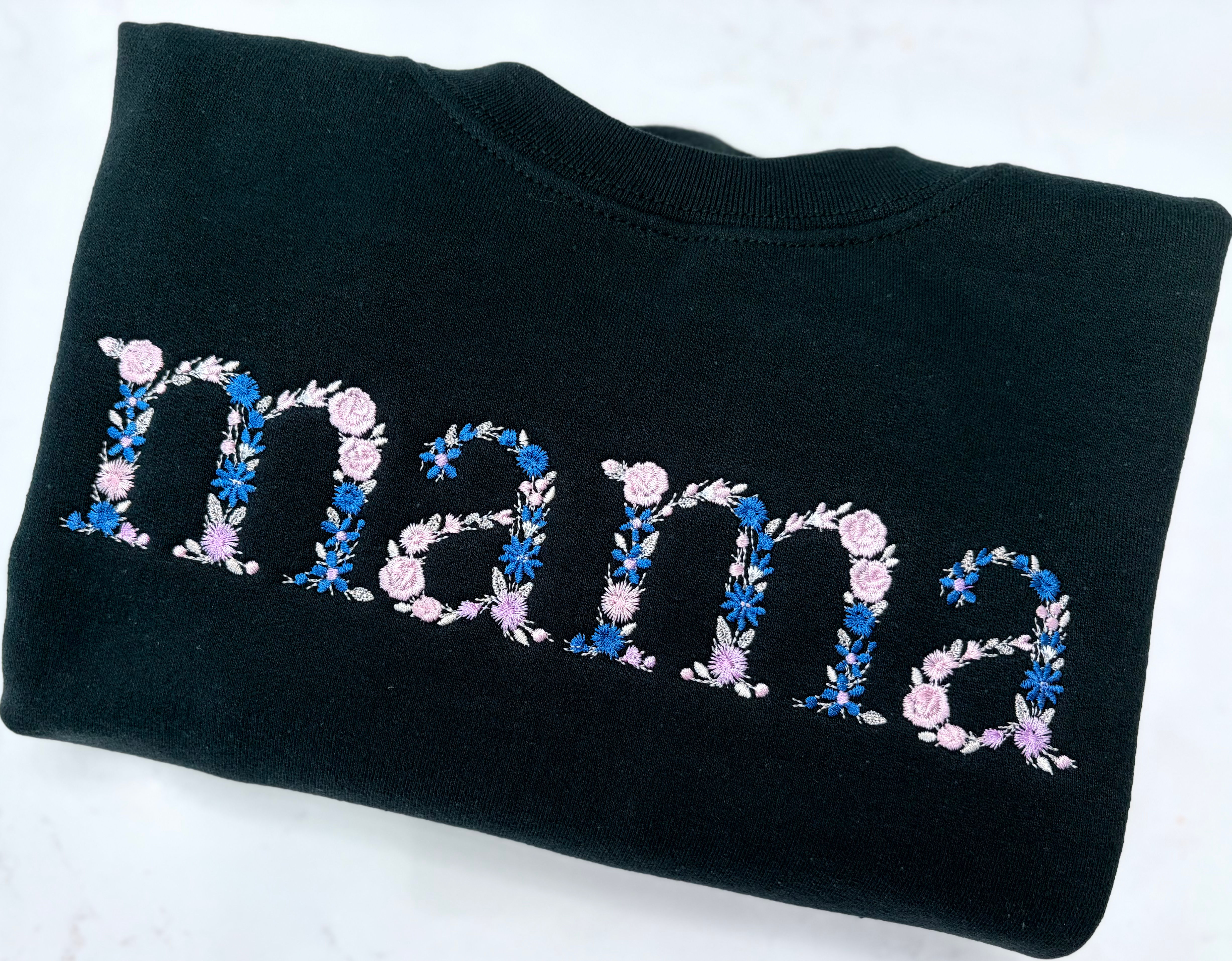Custom Floral Text Sweater