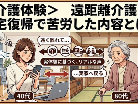 <介護体験>遠距離介護で在宅復帰で苦労した内容とは?⑪
