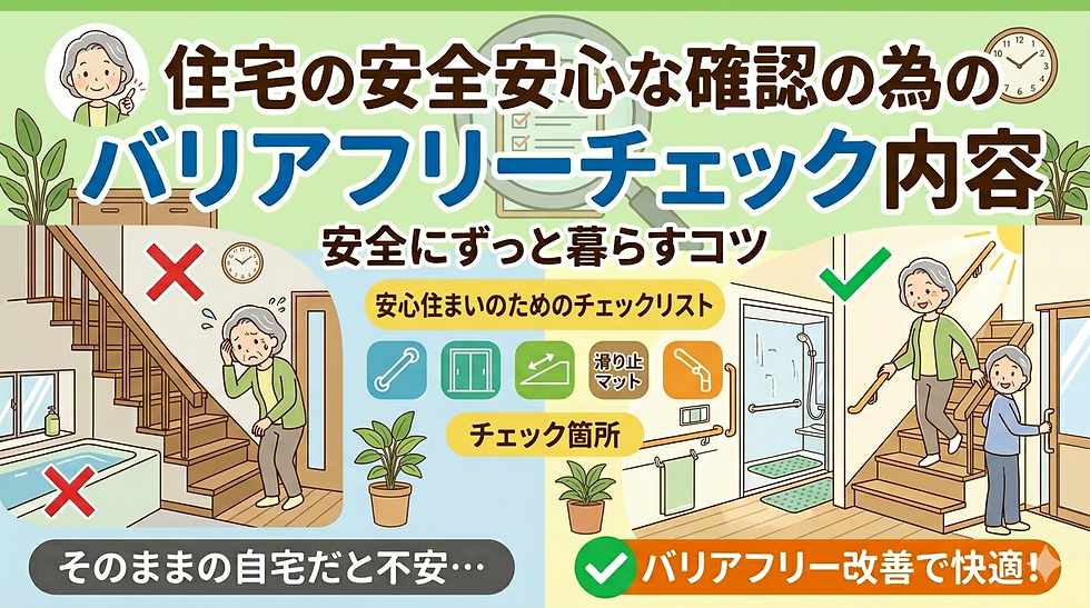 <確認>高齢者は安全の為、自宅の「バリアフリーのチェック」が必要です?【1/2】
