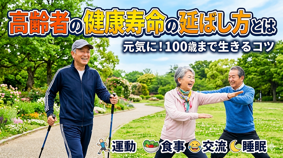 ＜健康＞高齢者の健康寿命の延ばし方とは？