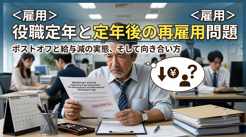 <雇用>役職定年と定年後の再雇用問題・福祉的雇用問題?