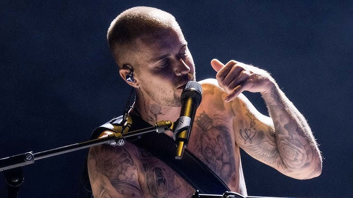 Justin Bieber bares it all during his performance of Yukon on the 2026 Grammy's stage.