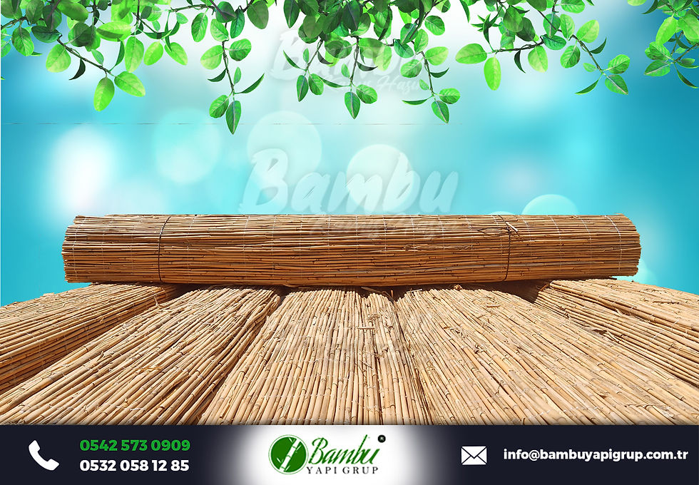 Doğal bir arka plan üzerinde hasır kamış ürününün detaylı görünümü