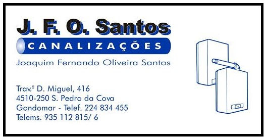 J.F.O.SANTOS CANALIZAÇÕES LDA