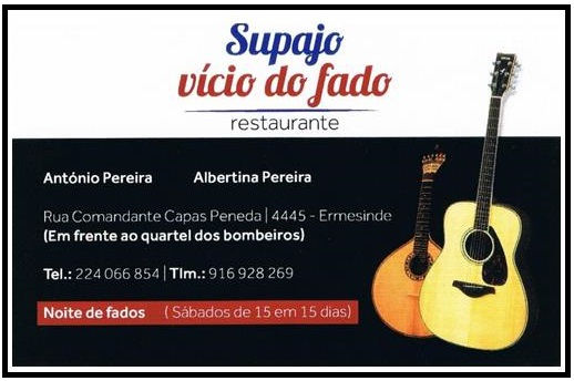 RESTAURANTE SUPAJO | VICIO DO FADO
