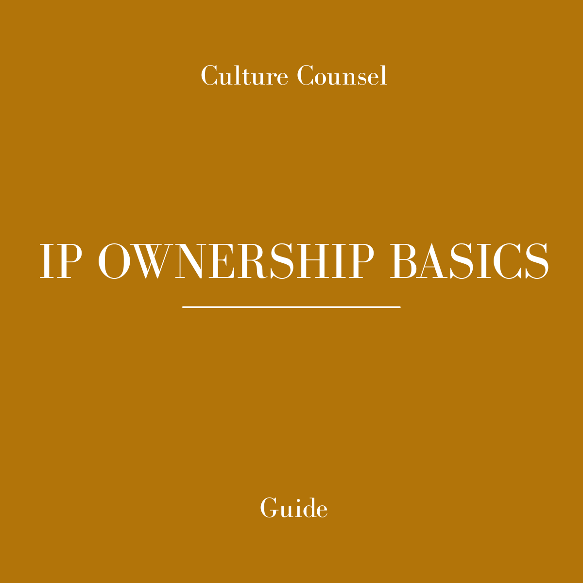 IP Ownership Basics for Creators