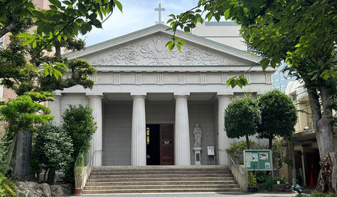 The Tsukiji Catholic Church in Akashi-cho, Chuo-ku, Tokyo, is one of the oldest churches in Tokyo.
