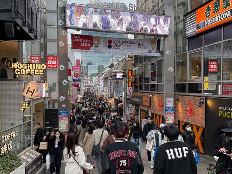 Takeshita Street in Tokyo is always bustling with teenage girls.