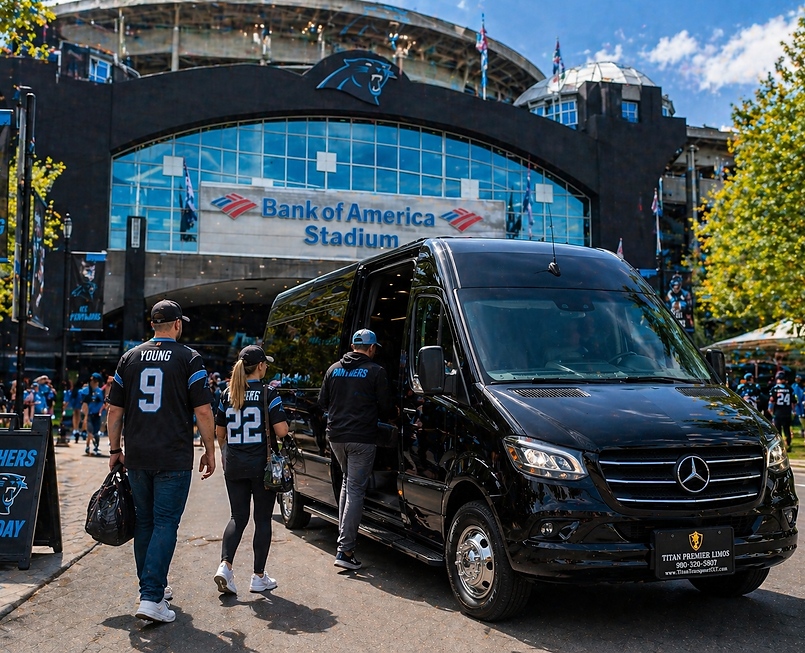 Sports and entertainment transportation icon for concerts and events limo service Charlotte NC
