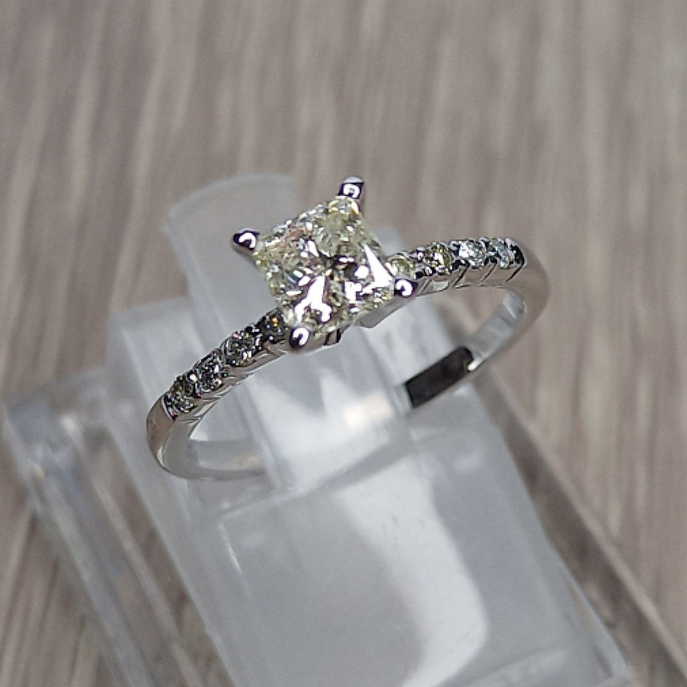Thumbnail: 0.55 Carat Princess Diamond Claw Set Engagement Ring