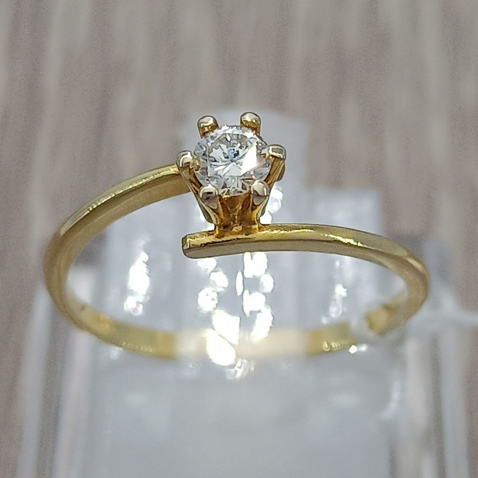 Thumbnail: 0.15 Carat Diamond Bypass Engagement Ring