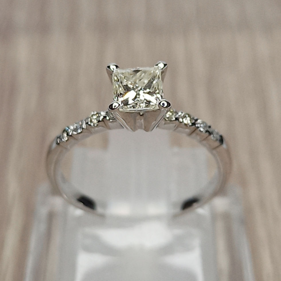 Thumbnail: 0.55 Carat Princess Diamond Claw Set Engagement Ring