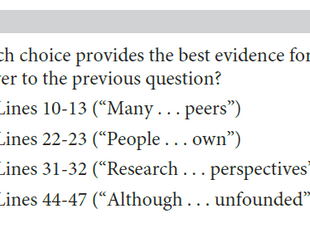 Hướng dẫn làm dạng bài “Evidence Support” trong SAT Reading