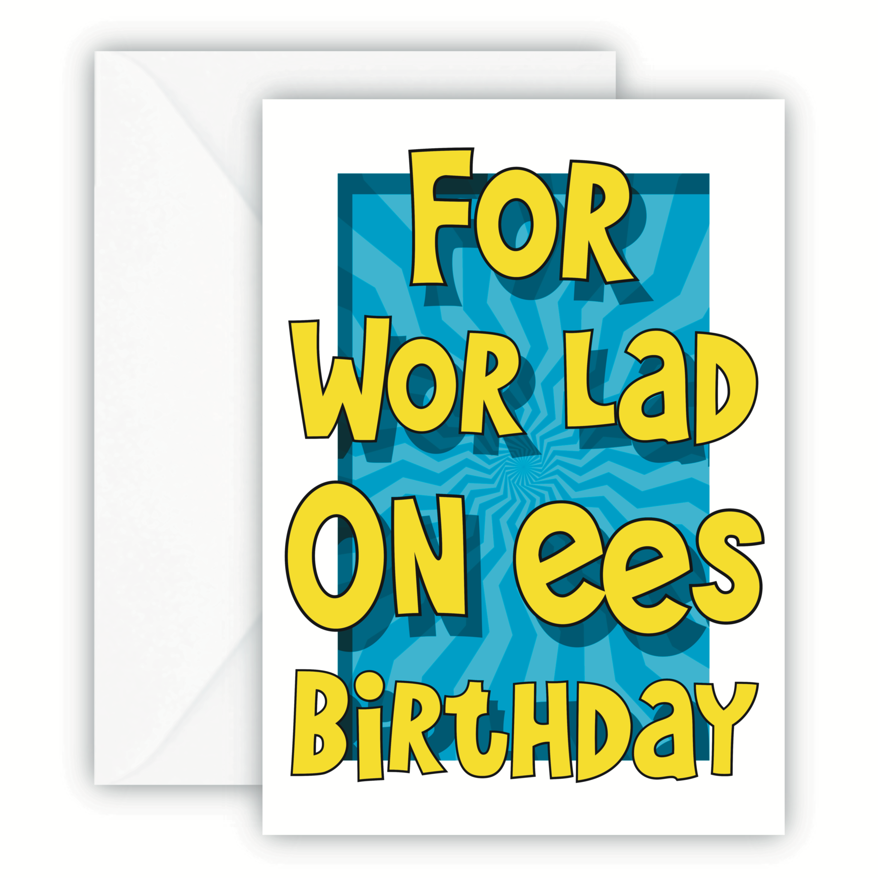 For Wor Lad On Ees Birthday card
