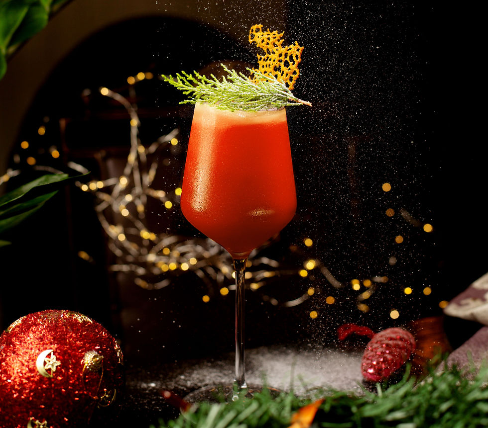 frozen cocktail in a wine glass
