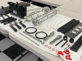 taylor soft serve machnie parts laid out