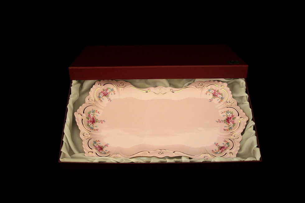 Küçük resim: PEMBE PORSELEN  TEPSI 33 cm epiag