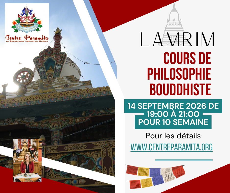 Cours d'introduction à la philosophie bouddhiste (LAMRIM)