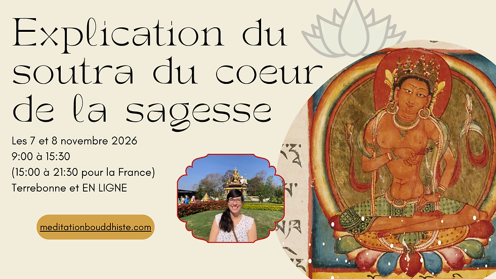 Cours d'explication du Soutra du coeur
