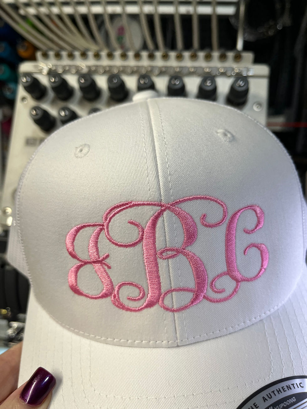 Thumbnail: Classic Script Monogram Snapback Hat – Custom Embroidered Initials