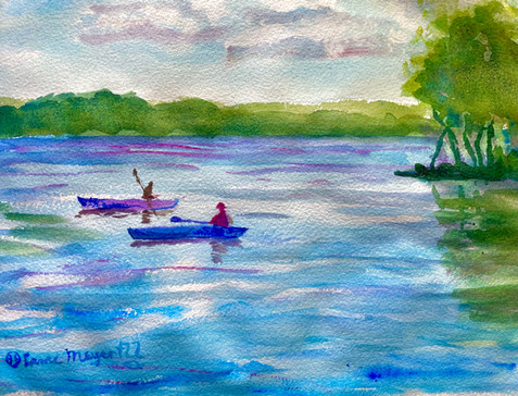 Peaceful canoe ride 