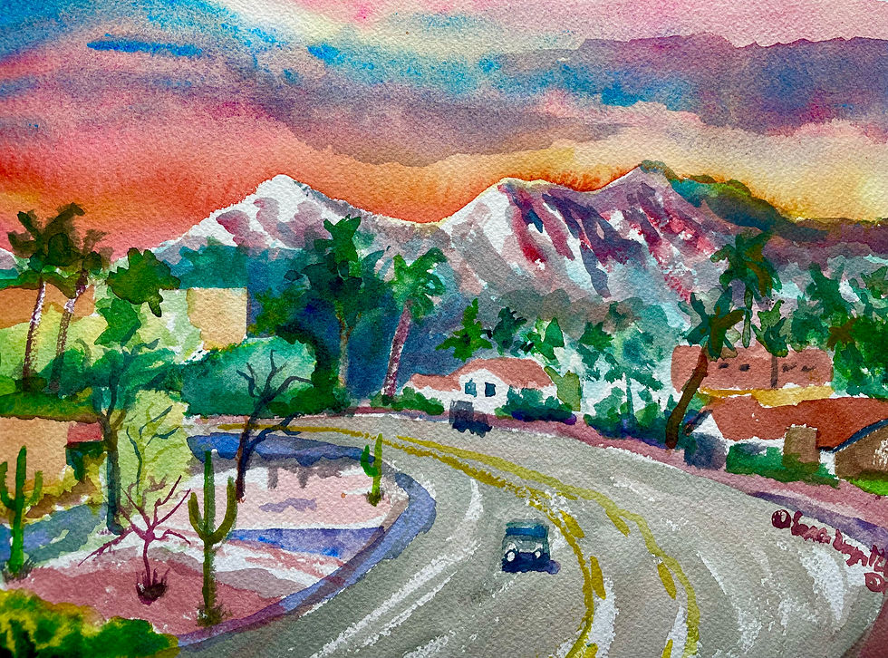 Fountain Hills Snow on The Mountain Sunset