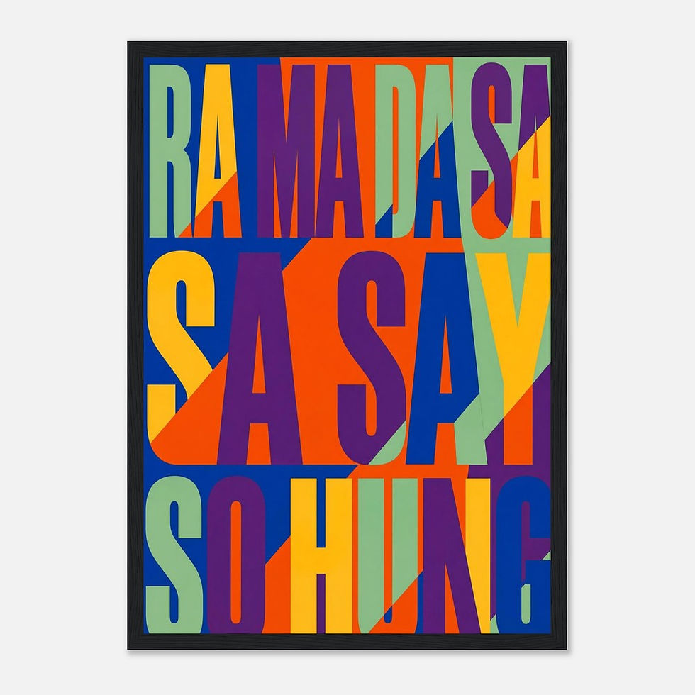 Thumbnail: Ra Ma Da Sa poster in a black frame