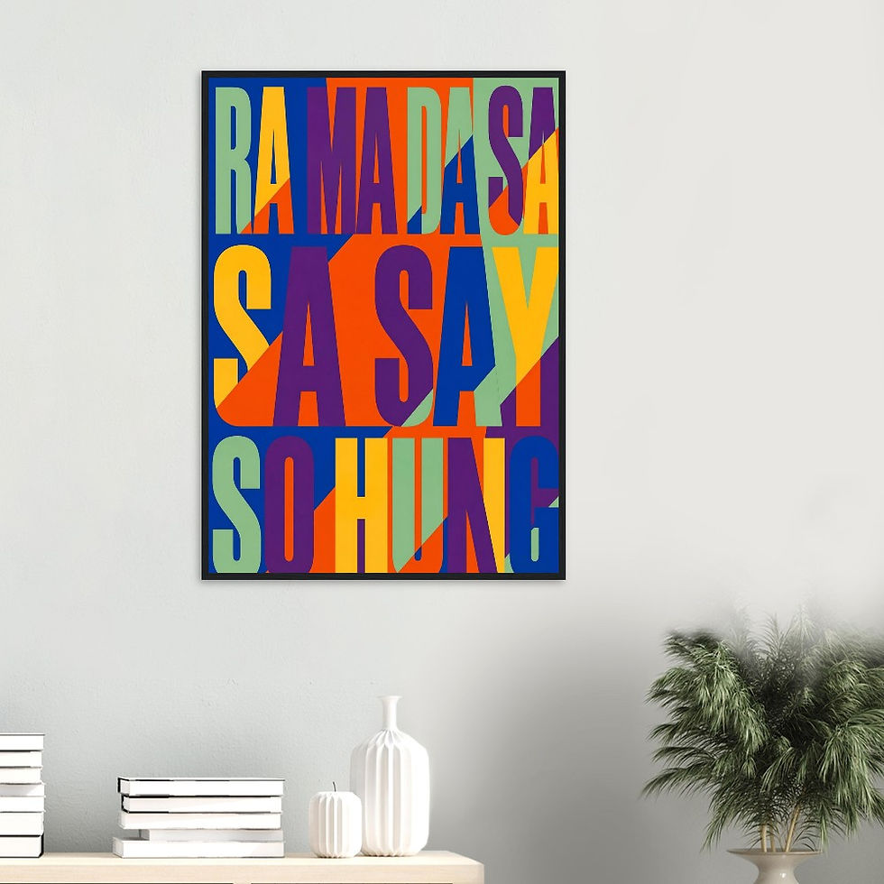 Thumbnail: Ra Ma Da Sa framed poster lifestyle view one