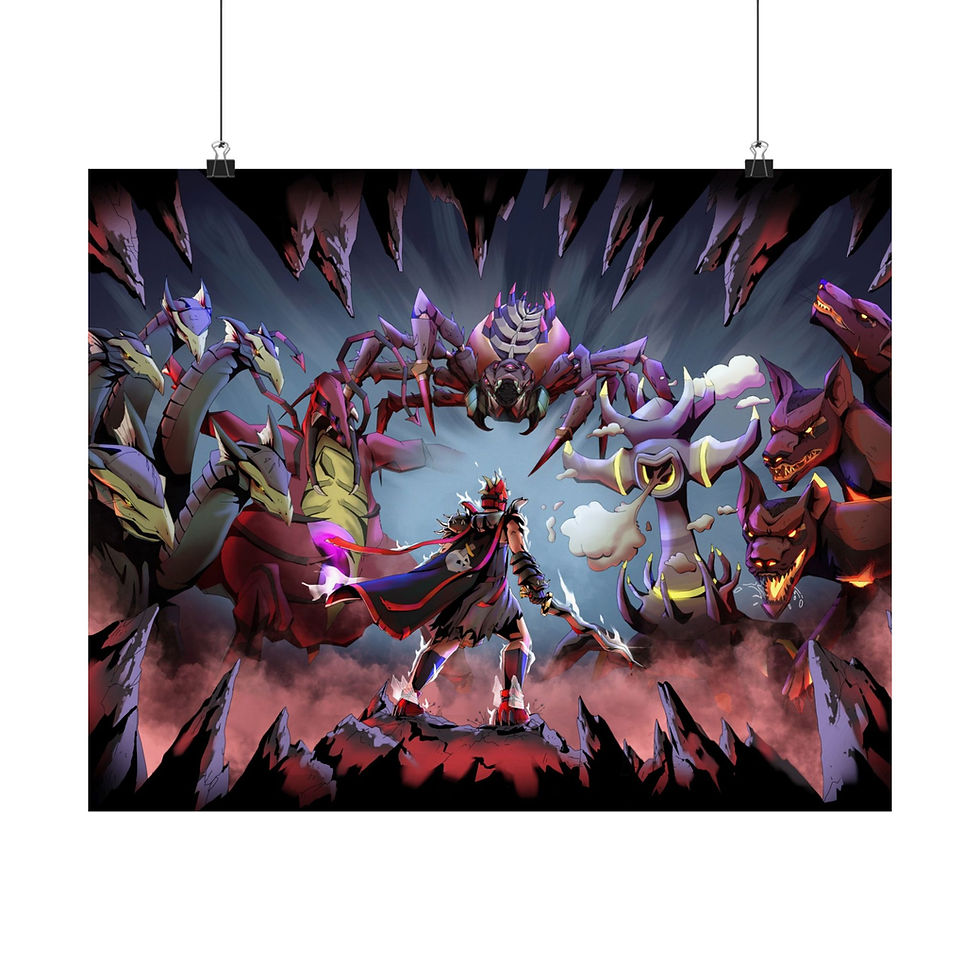 Thumbnail: OSRS - The Slayer - Print: Old School Runescape Wall art Poster