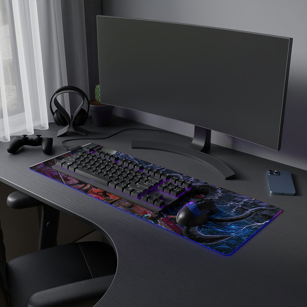 Thumbnail: OSRS The Kraken, Sailing - LED Mouse Pad: Old School Runescape RGB Gaming mat