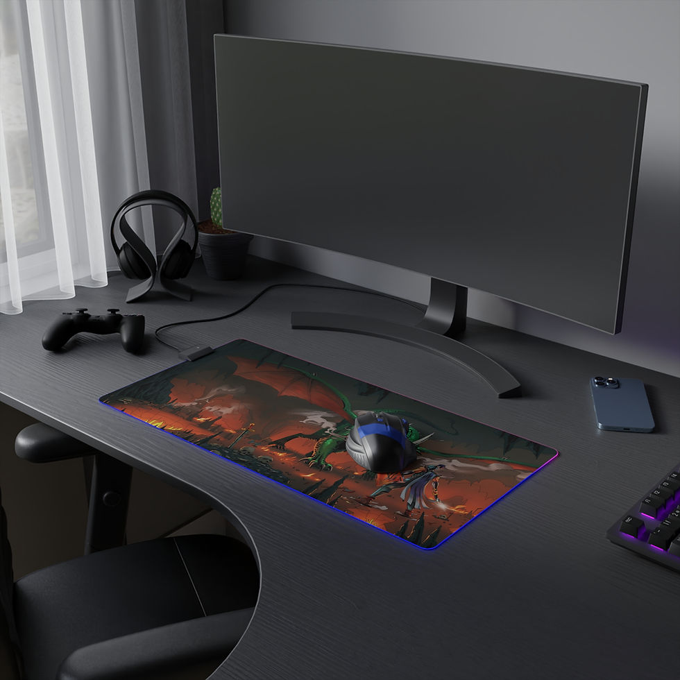 Thumbnail: OSRS - Dragon Slayer Elvarg Fight - LED Mouse Pad: Old School Runescape Deskmat
