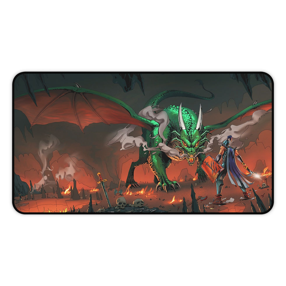 Thumbnail: OSRS - Dragon Slayer Elvarg Fight - Mouse Pad: Old School Runescape Deskmat