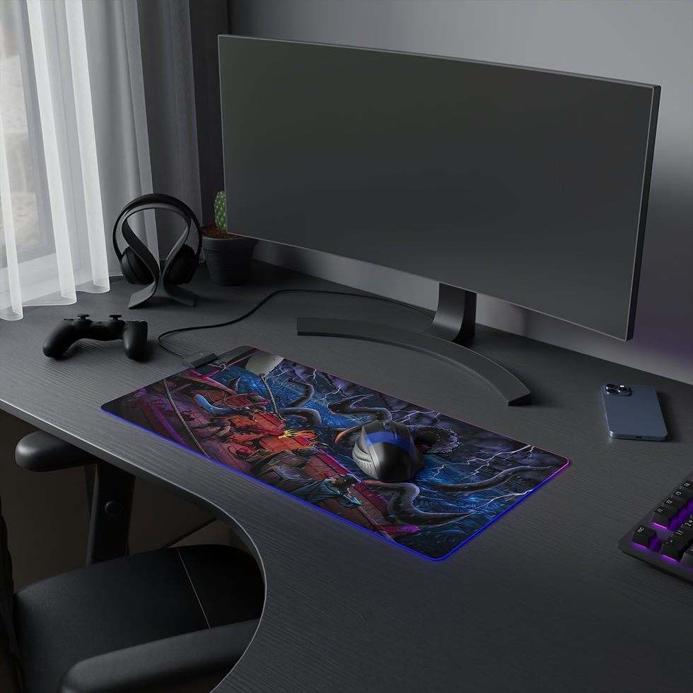 Thumbnail: OSRS The Kraken, Sailing - LED Mouse Pad: Old School Runescape RGB Gaming mat