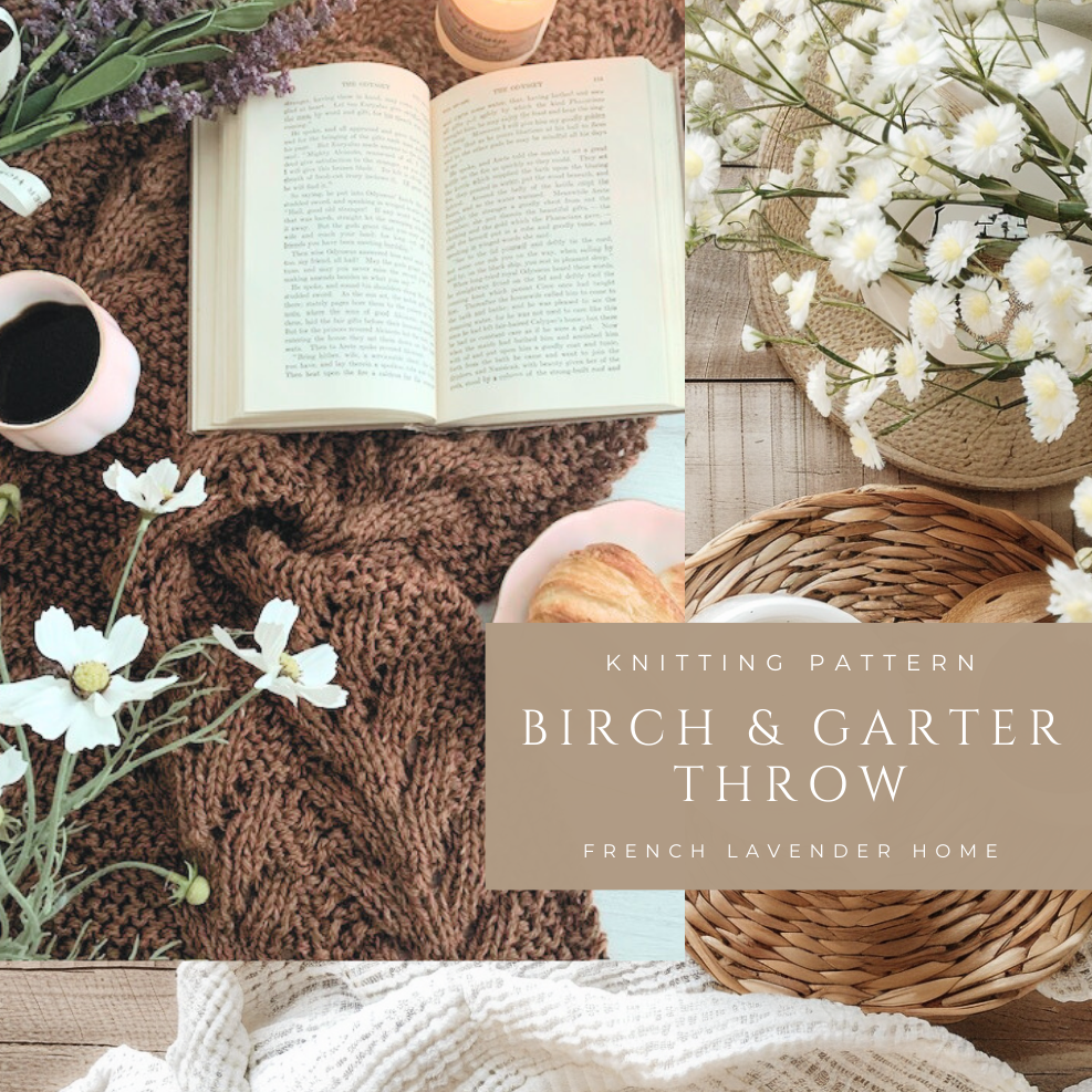 Birch and Garter Throw - Knitting Pattern