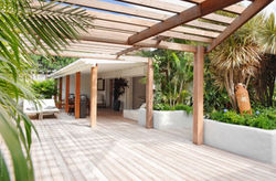 Inside wood deck