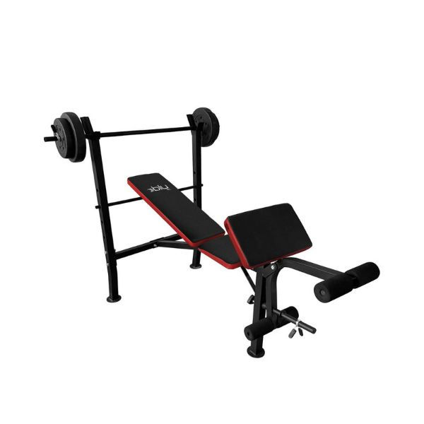 Blu Fit Bench Weight Lifting With 80Lbs Barbell Set : YW-2850