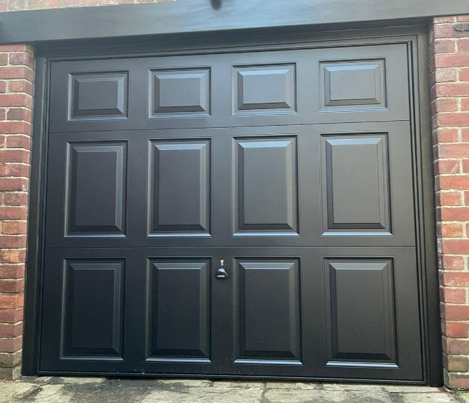 Black Georgian Canopy Garage Door