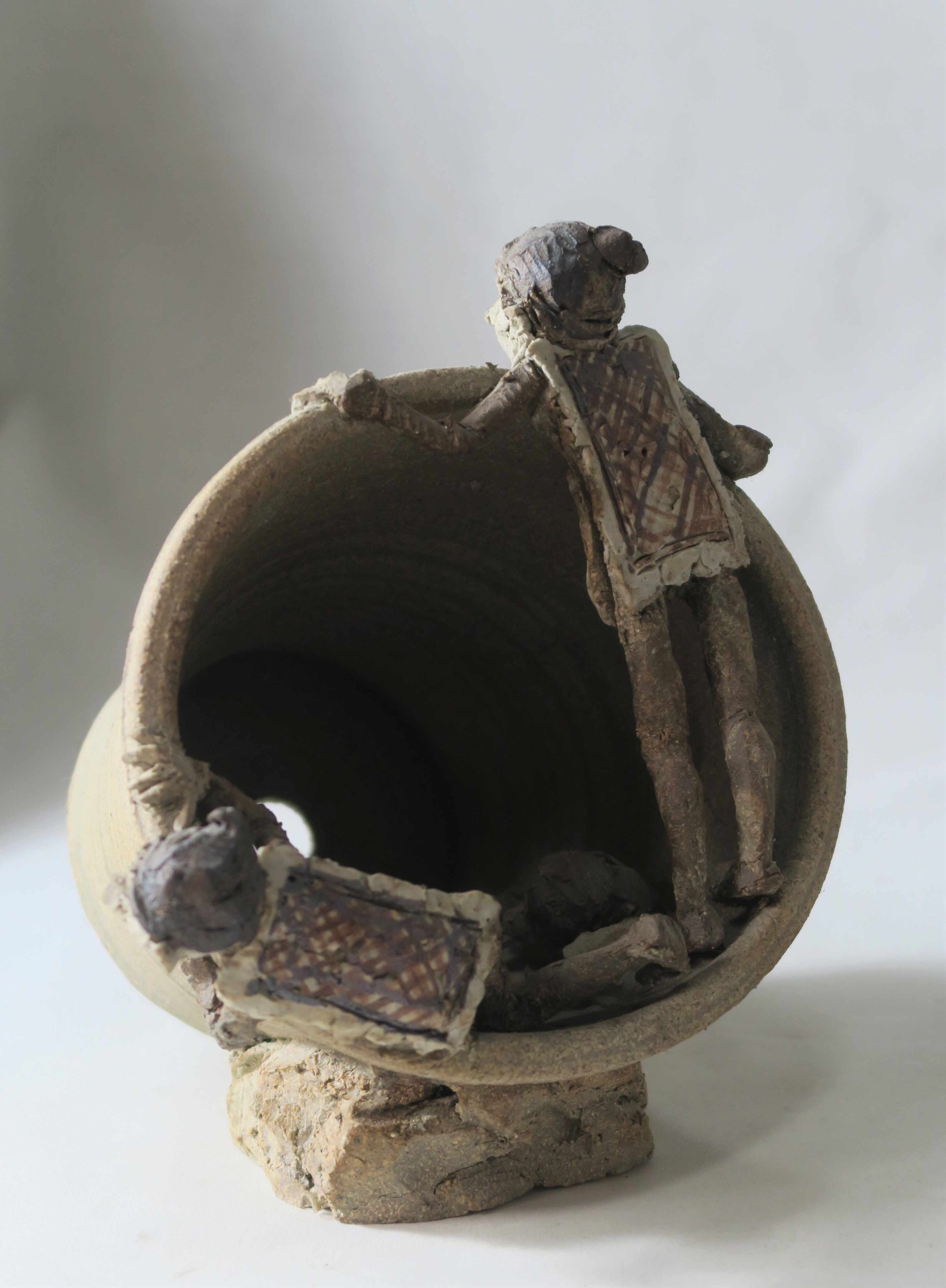 Three Cardmen with Flowerpot