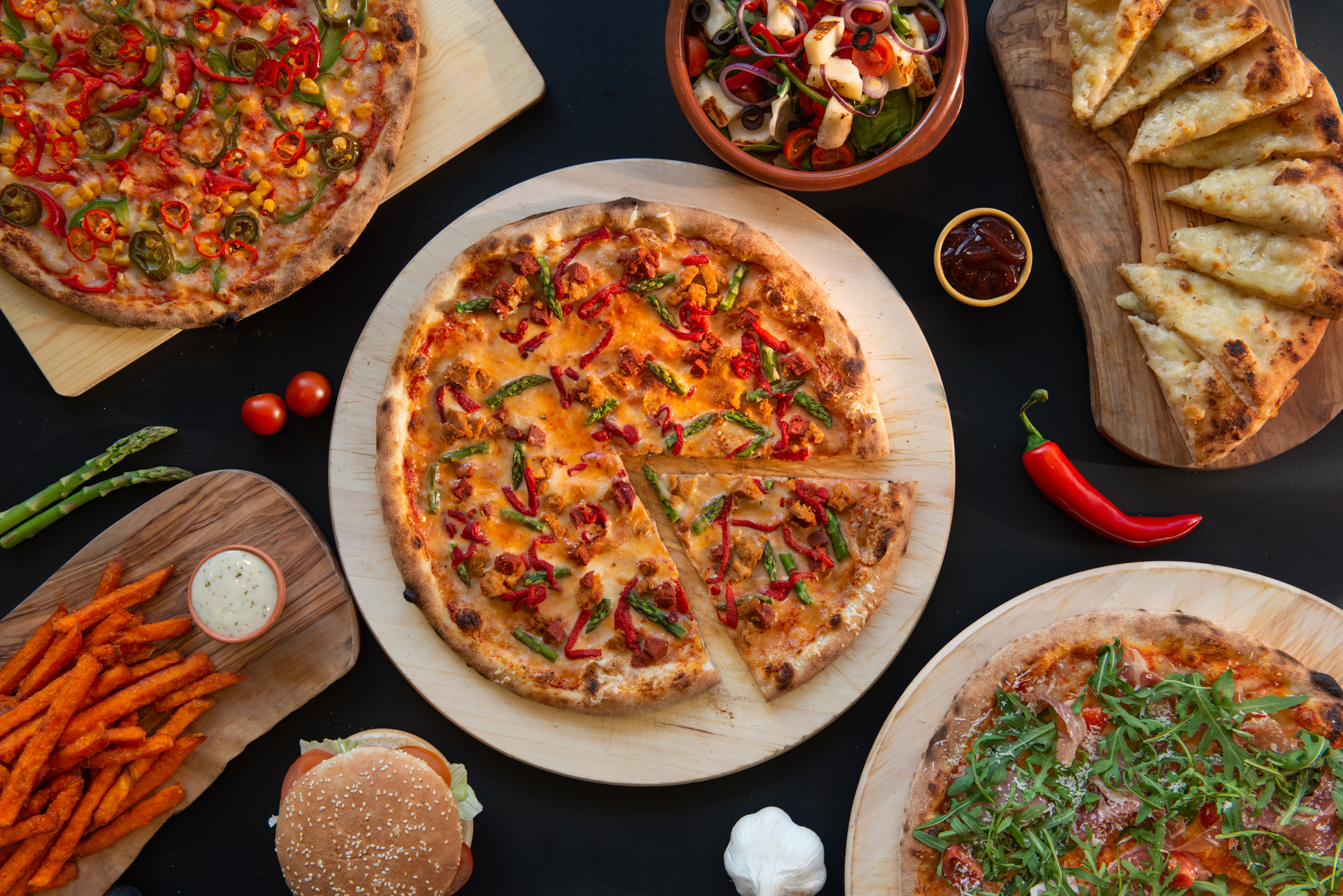 Arranged Food and Objects