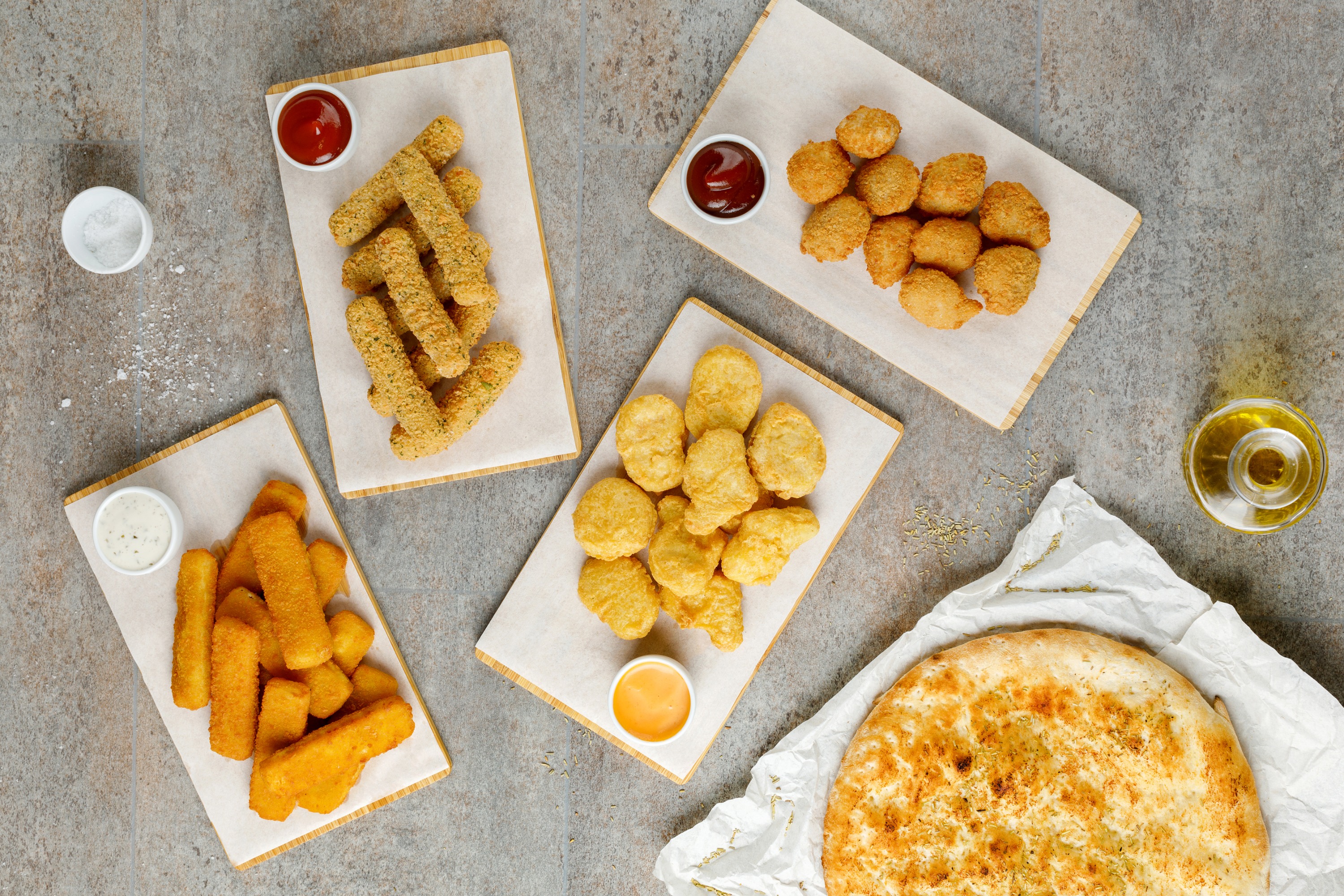 Arranged Food and Objects