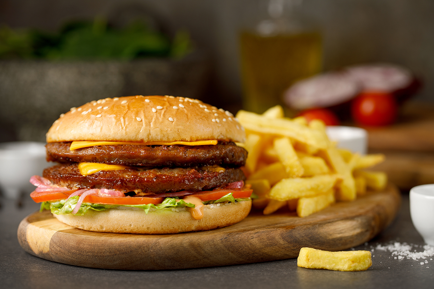 Arranged Food and Objects