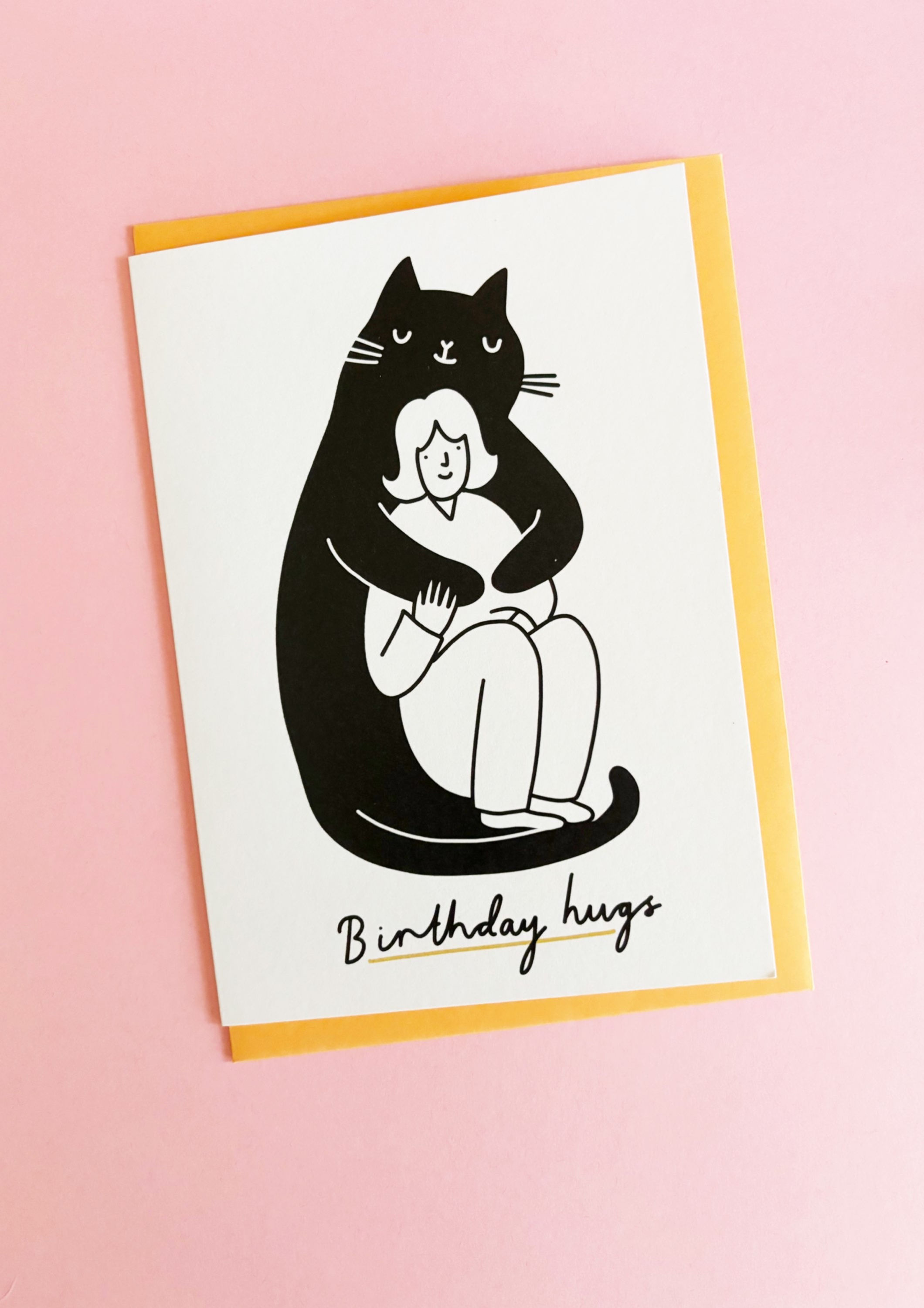 Giant Cat Birthday Hugs Card