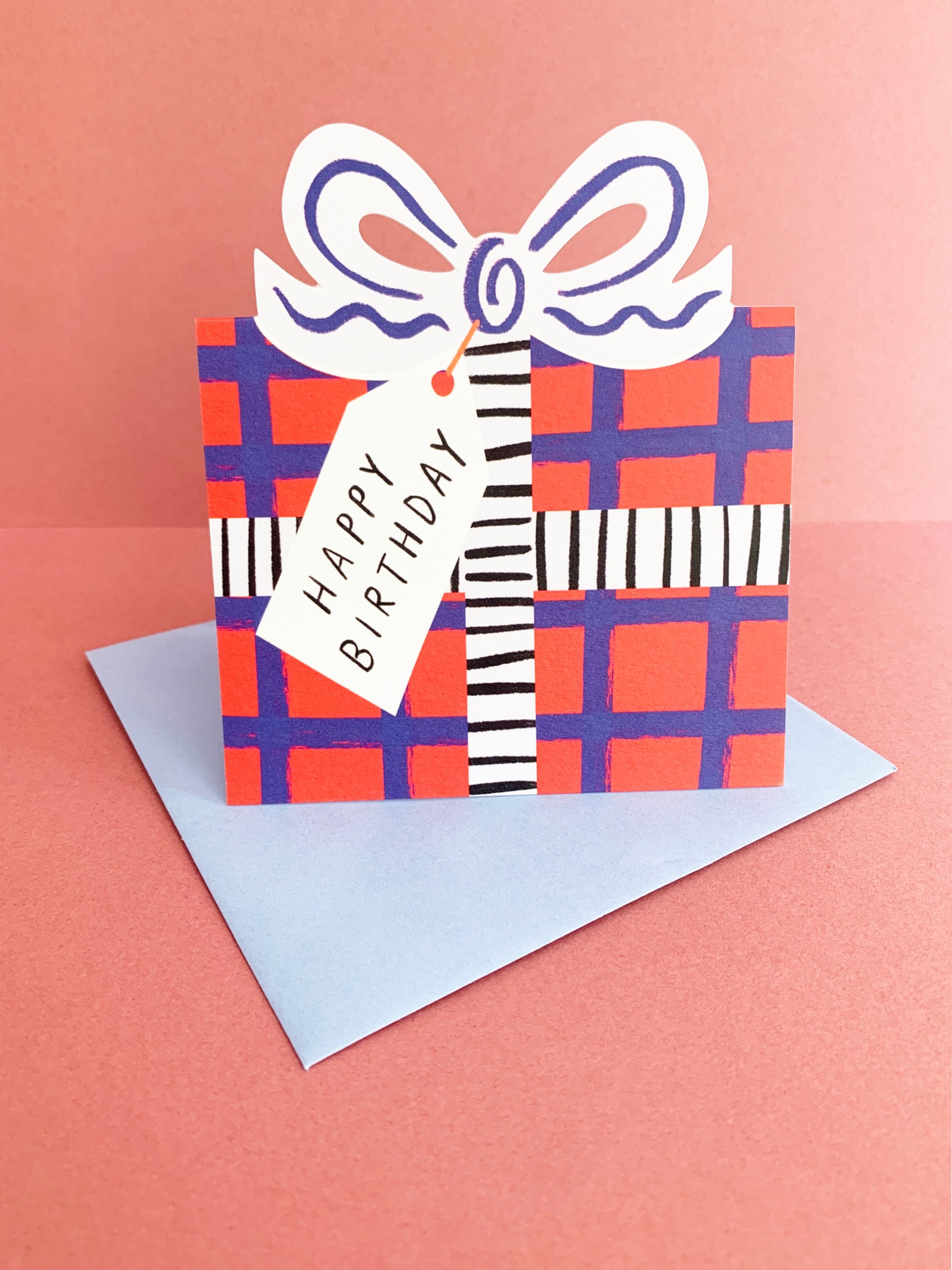 Birthday Bow ®️ Greeting Card x 4 colours