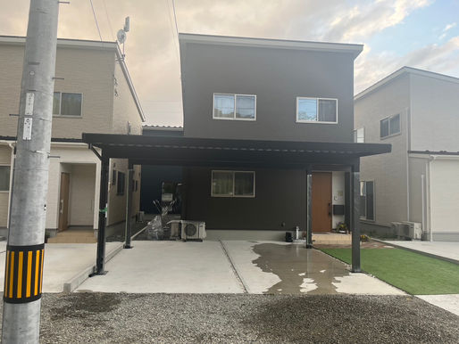 【施工事例】土間カットでしっかり対応!後施工のカーポートST設置|松江市東出雲