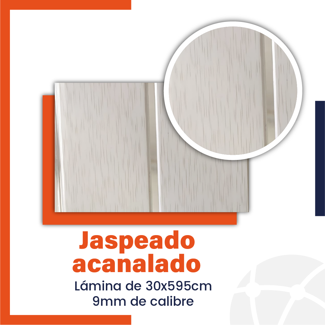 Cielo raso jaspeado acanalado