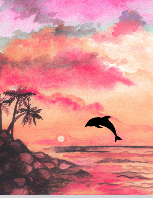 Instructed painting class, Dolphin Love