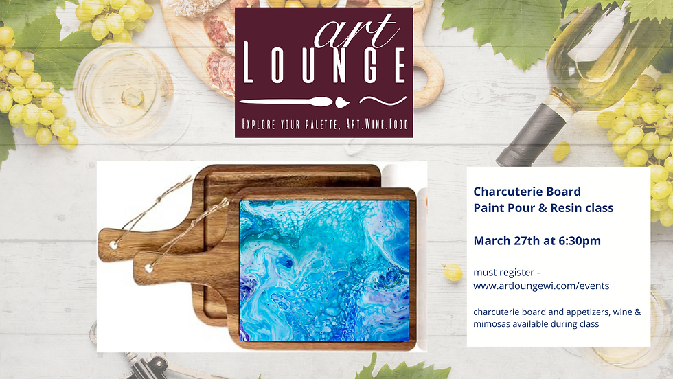 Charcuterie Board Paint Pour Workshop