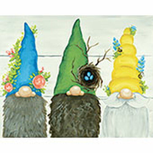 Garden Gnomes on Wood