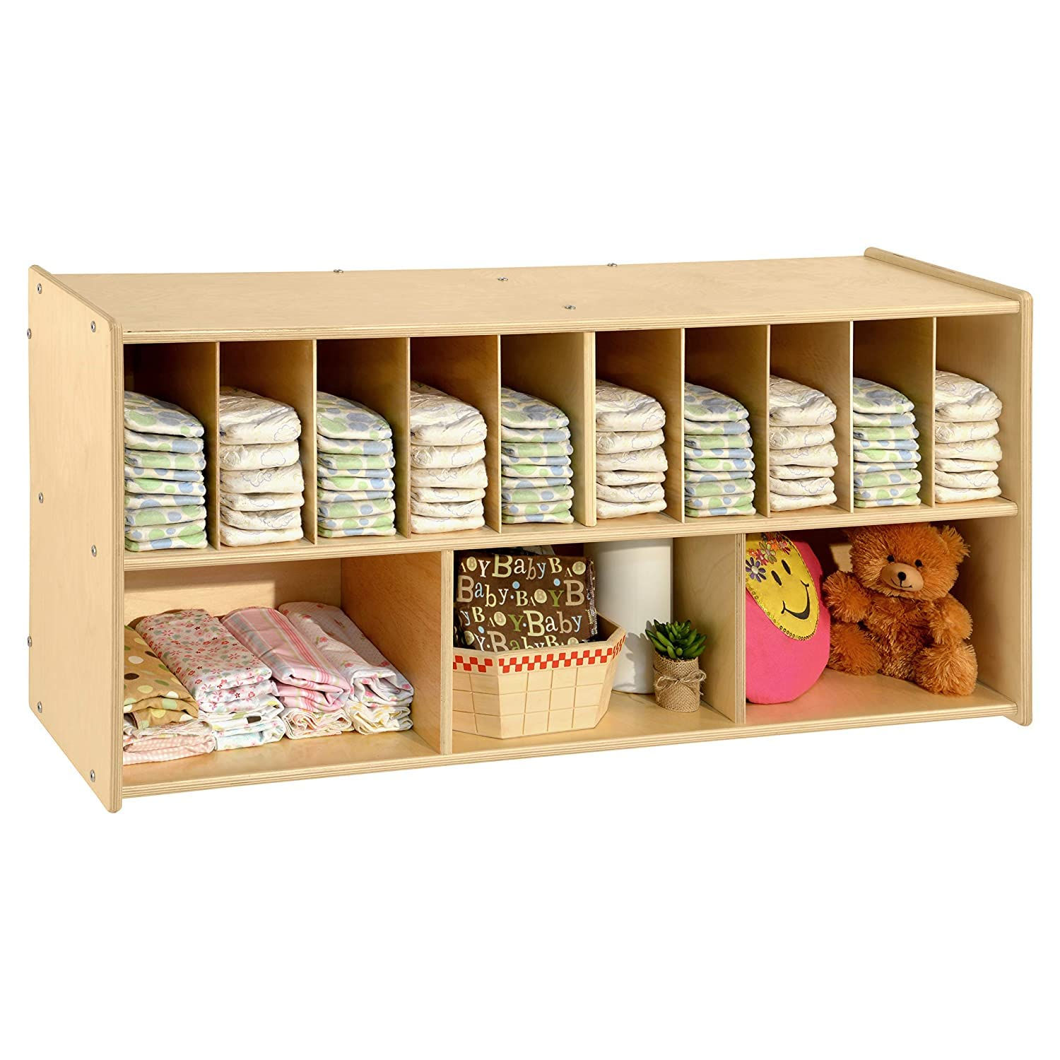 Contender Diaper Storage Organizer Baby Changing Supply Shelf Hanging Wall Mount