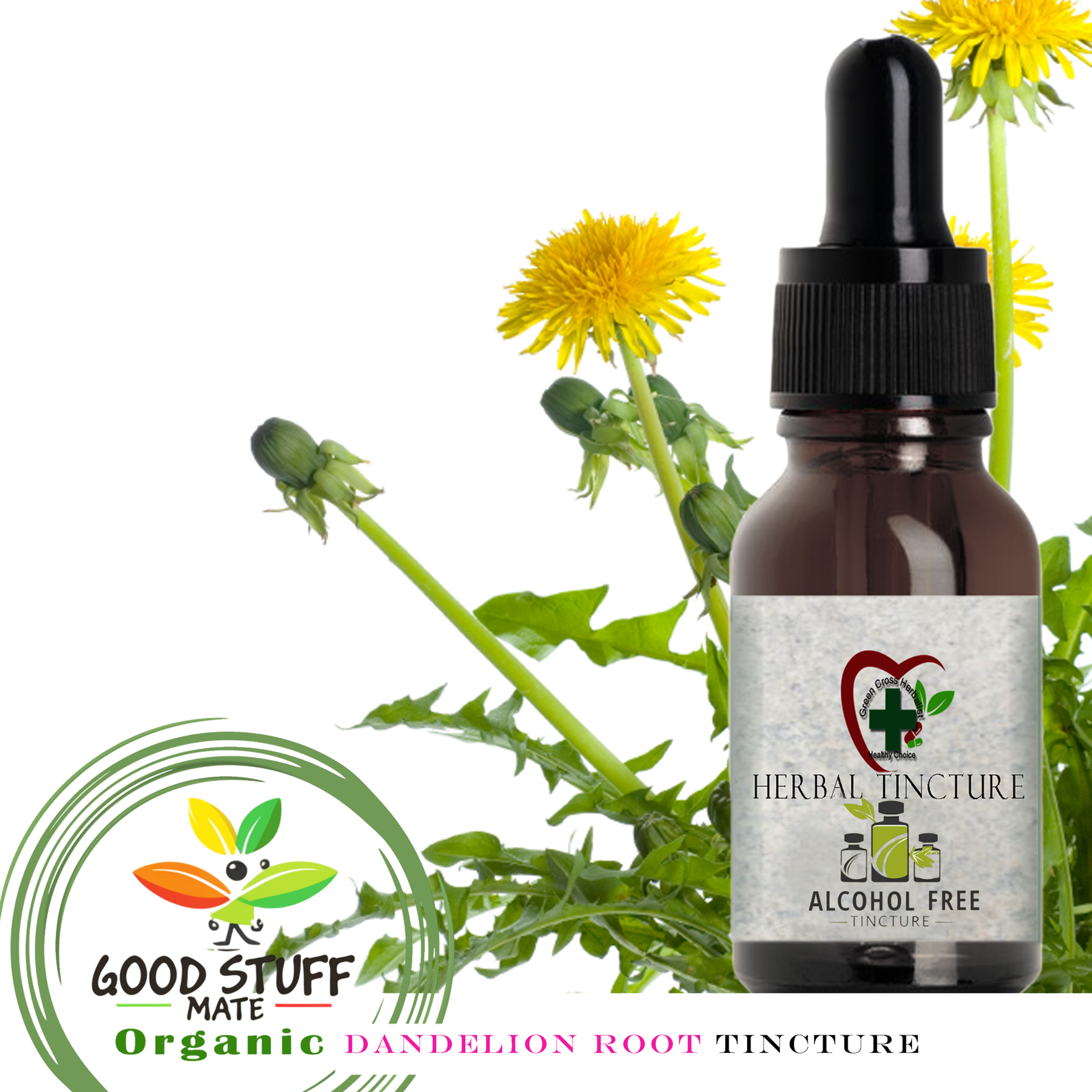 Dandelion Root Tincture ORGANIC Concentrate ALCOHOL FREE Extract Herbal